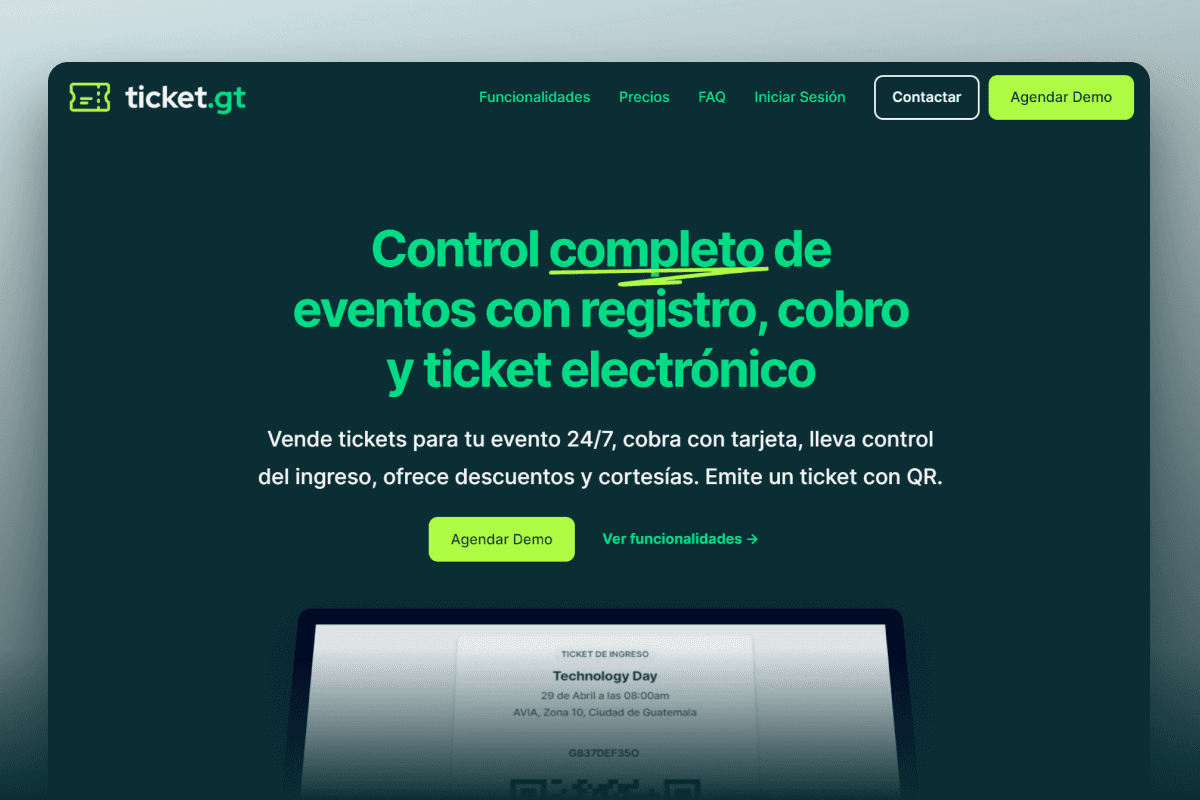 Gestión de eventos, registro y generación de tickets con QR