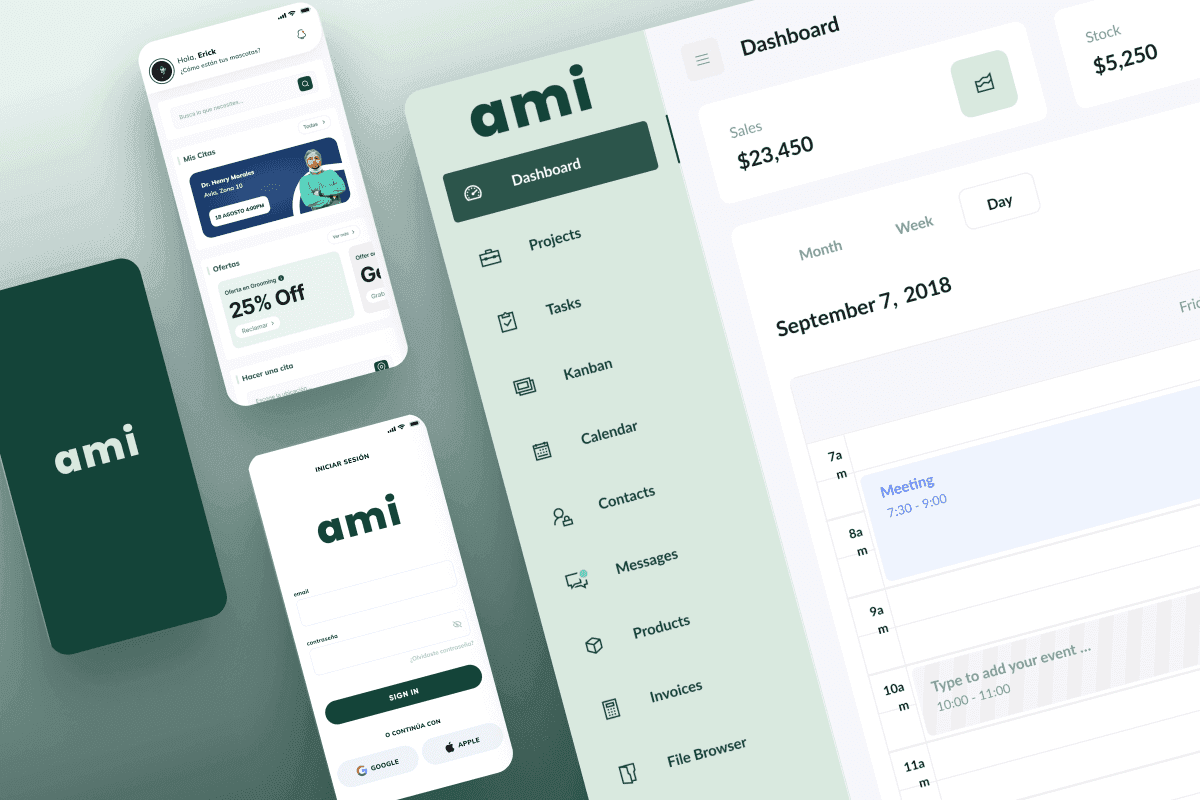Diseño de concepto MVP para cadena de veterinarias