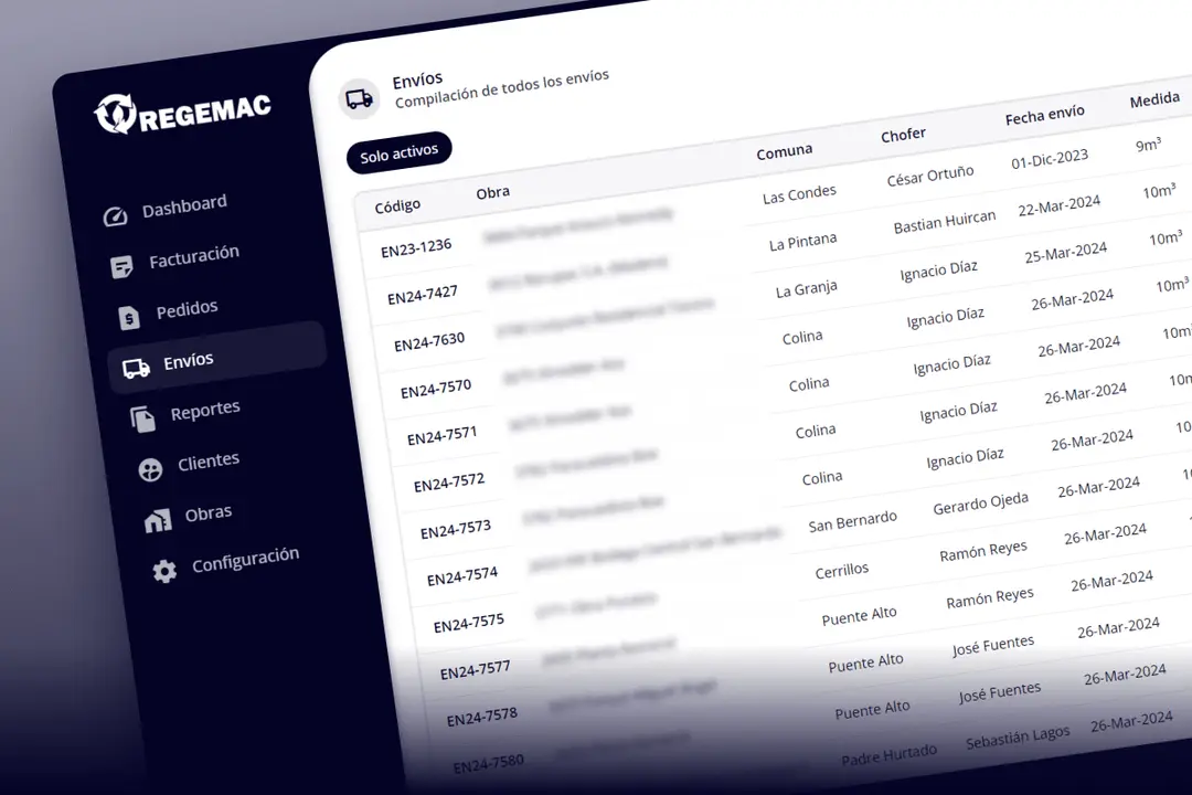 ERP personalizado enfocado en logística y trazabilidad de entregas